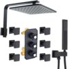 10 Inch Square Wall Mount Thermostatic Shower