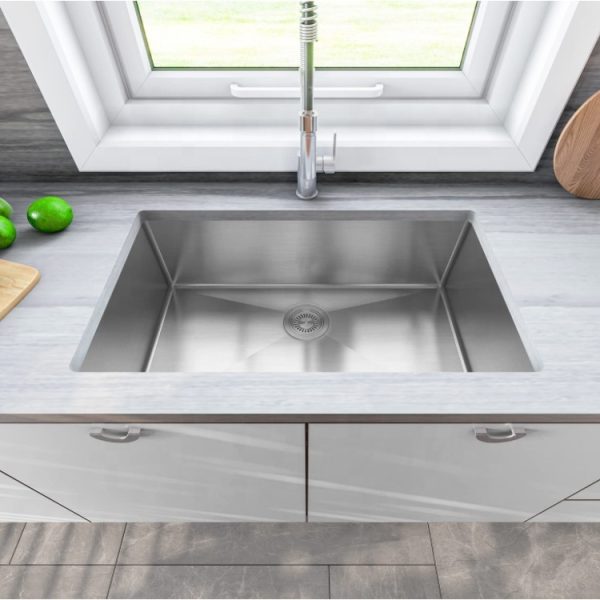 18 Gauge 32inch Undermount Handmade Sink Single Bowl 304 Stainless Steel Kitchen Sink