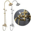 2 Handle Shower Faucet Combo Brass Shower