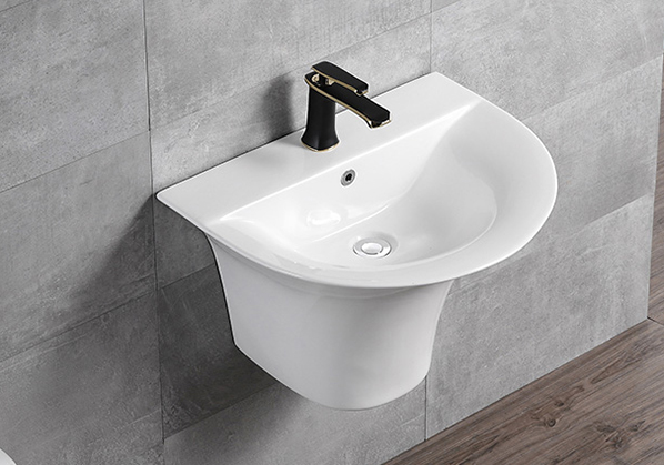 Wholesale good load bearing safety and practicability wall hung bathroom sink ceramic water basin