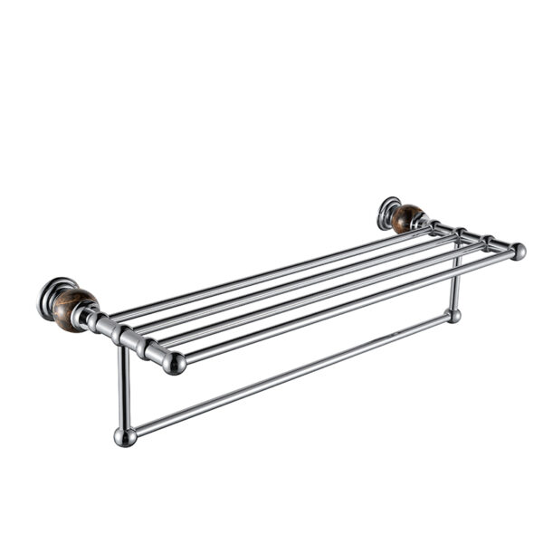 Bathroom accessories set 304 single towel bar shelf wall mounted towel rack stand towel shelf - Imej 4