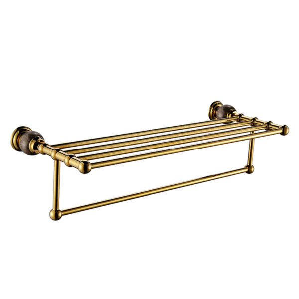 Bathroom accessories set 304 single towel bar shelf wall mounted towel rack stand towel shelf - Imej 5