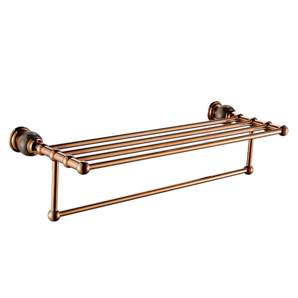 Bathroom accessories set 304 single towel bar shelf wall mounted towel rack stand towel shelf - Imej 6