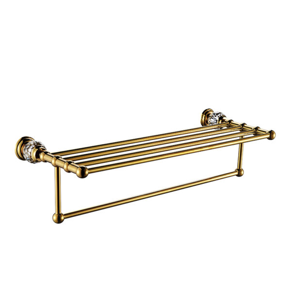 Bathroom accessories set 304 single towel bar shelf wall mounted towel rack stand towel shelf - Imej 8
