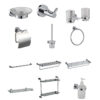 Wholesale hotel and home high quality 304 stainless steel wall-mounted modern elegant bathroom accessories set