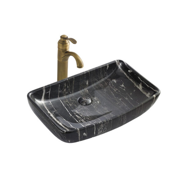 Bathroom Rectangular Art Sink Elegant Ceramic Natural Marble Sinks And Basins - Image 6