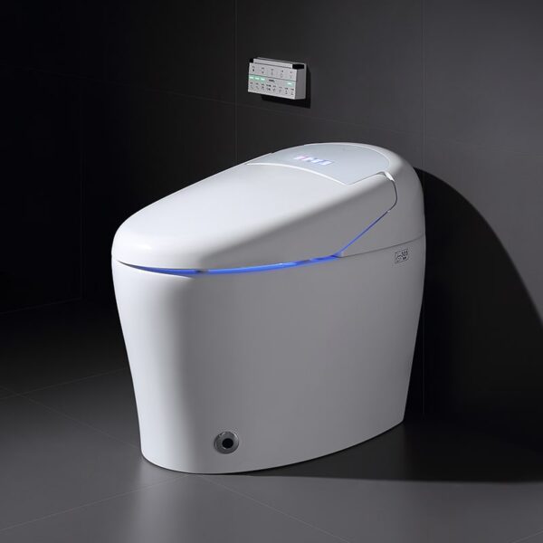 Ensemble de salle de bain de luxe avec toilettes intelligentes