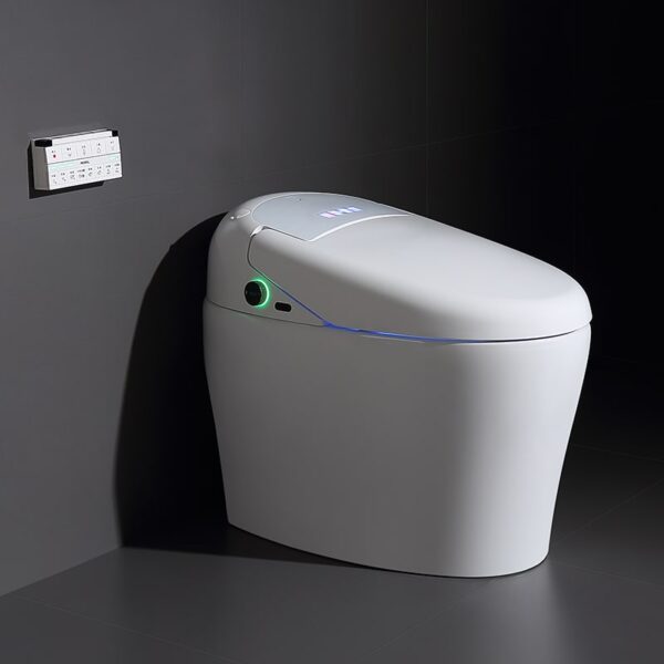 Ensemble de salle de bain de luxe avec toilettes intelligentes