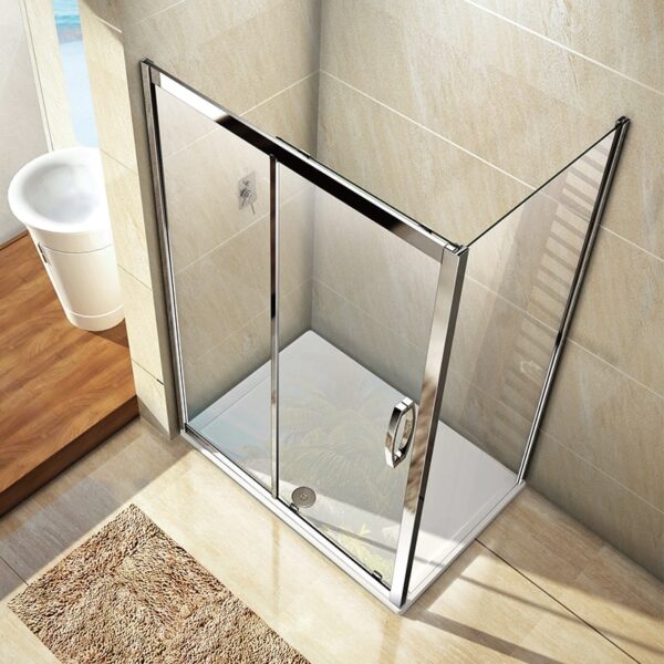 Durable Stainless Steel 8mm Tempered Glass Sliding Door