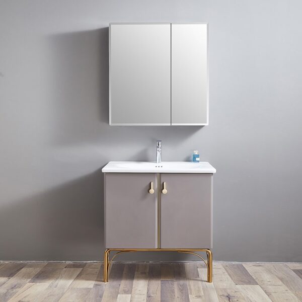 Modern Design Bathroom Furniture Small Size Floor Standing Solid Wood Bathroom Cabinet – Bild 4
