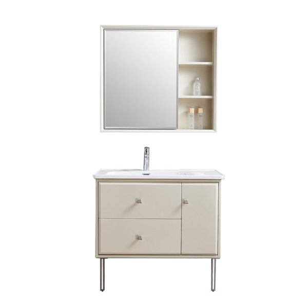 solid wood bathroom cabinet