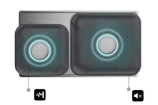 Pembekal sinki China borong peralatan dapur restoran sinki dapur 304 pad muffler sink dapur keluli tahan karat