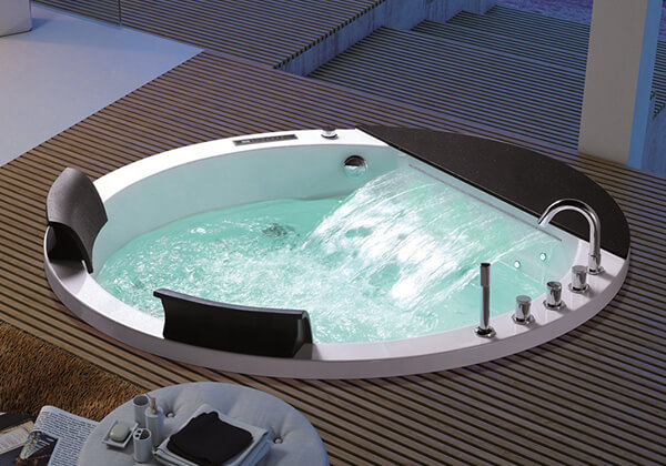 acrylic whirlpool bathtub embedded soaking spa bathtub in bathroom shower bath