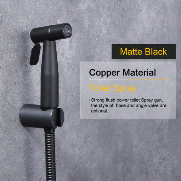 ⁦Copper Hand Held Bidet Sprayer Rinse Toilet Bidet Spray Manufacturer Brushed Nickel Toilet Sprayer⁩ - الصورة ⁦4⁩