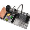 2023 Modern Wash Vegetable Stainless Steel 201/304 Waterfall Smart Handmade Kitchen Sink 2023 Modern Wash Vegetable Stainless Steel 201 2023 Modern Wash Vegetable Stainless Steel 201