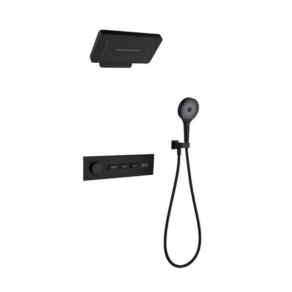 2025 Tiktok Valve Concealed Wall Mounted Rain Shower with Overhead Shower Head Shower Faucet Set