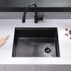 23 Inch Black Stainless Steel Kitchen Sink Workstation Undermount Kitchen Sink With Offset Drain Washbasin 23 Inch Black Stainless Steel Kitchen Sink 23 Inch Black Stainless Steel Kitchen Sink