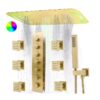 27 95inch Rainfall Shower 4 Functions LED