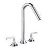 3 Hole Bathroom Curved Spout Deck Mounted