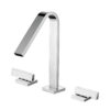 3 Hole Bathroom Curved Spout Wall Mounted