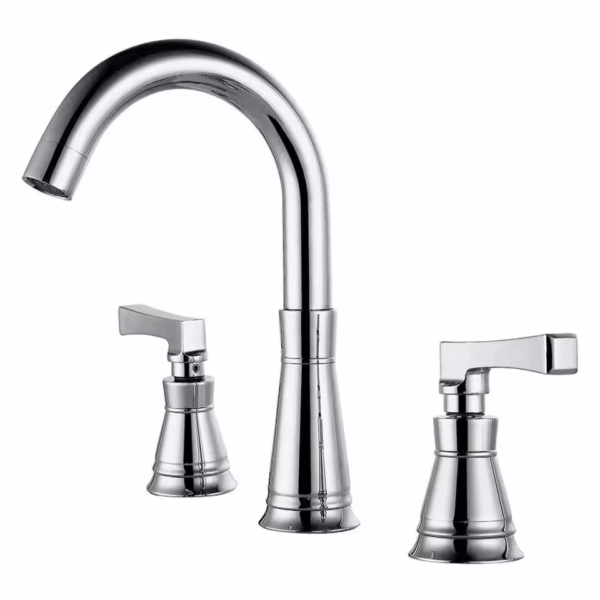 3 Hole  Brass Basin Faucet With Cartridge Luxury Chrome Color Basin Mixer Faucet for Bathroom
