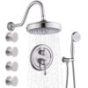 3 Ways Brushed Nickel Shower System with