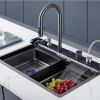 Handmade Sink Kitchen Single Multifunctional LED Digital Display Waterfall Kitchen Sink Accessories 304 Stainless Steel Handmade Sink Kitchen Single.png 800x800 800x800 304 Stainless Steel Handmade Sink Kitchen Single.png 800x800 800x800