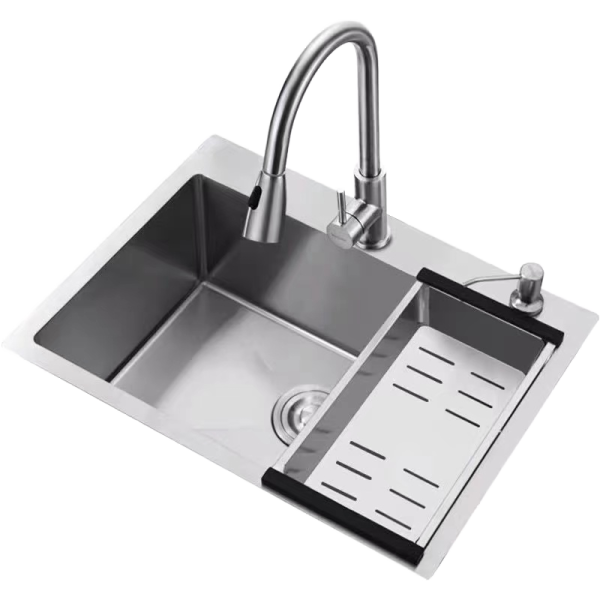 304 Stainless Steel Sink Modern Kitchen Sink Design Single Bowl Undermount Stainless Steel Sink with Faucet