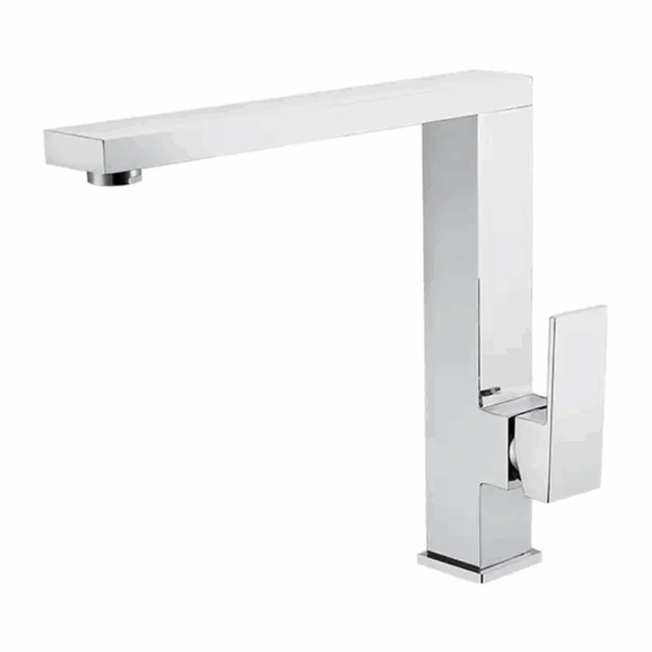 7 Shaped Custom Made Chrome Brass Single Handle Sink Mounted Square Kitchen Water Taps