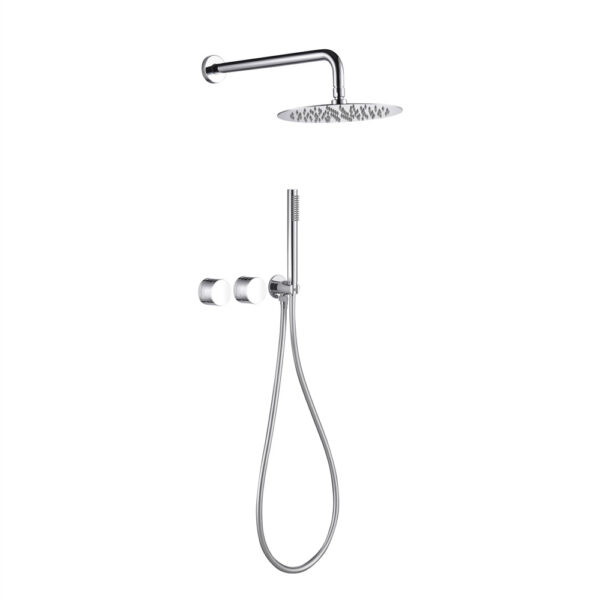 Shower System Ceiling Mounted Dual Function Chrome Faucet Set Shower System