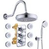All Metal Thermostatic Shower System Wall Mounted
