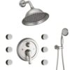 Antique 8 Inch Brushed Nickel Shower Faucet