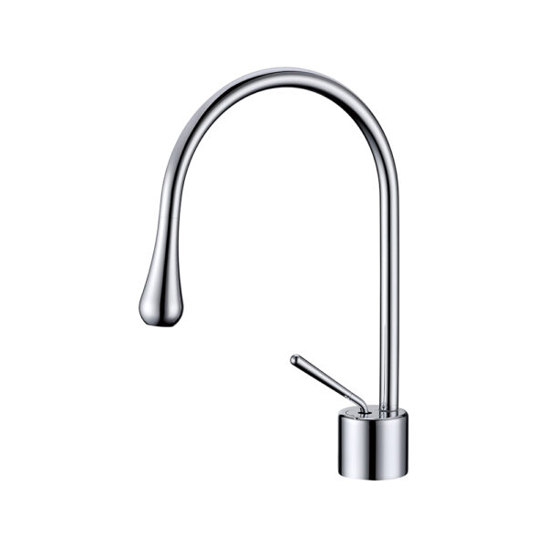 Bathrooms Deck Mounted Chrome Brass Wash Faucet Single Lever Hot Cold Water Hand Wash Basin Mixer Tap