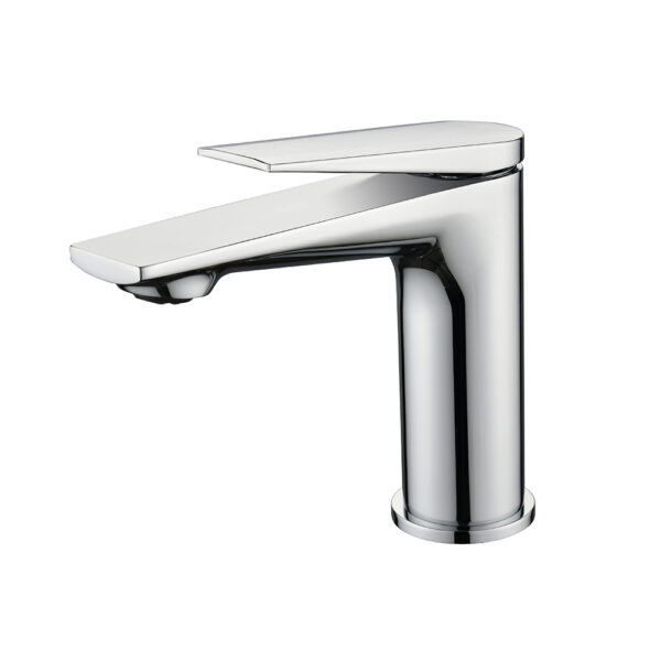 New Model Chrome Finished Deck Mounted Hand Wash Bathroom Basin Mixer Taps