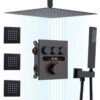 Bathroom Black Thermostatic Mixer Bath Room Constant