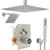 Bathroom Brushed Nickel 3 Function Shower System