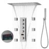 Bathroom Brushed Nickel Ceiling Shower System Large