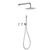 Bathroom Chrome Thermostatic Shower System Complete Modern