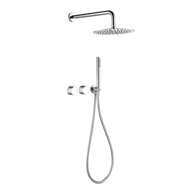 Bathroom Chrome Thermostatic Shower System Complete Modern Shower Sets