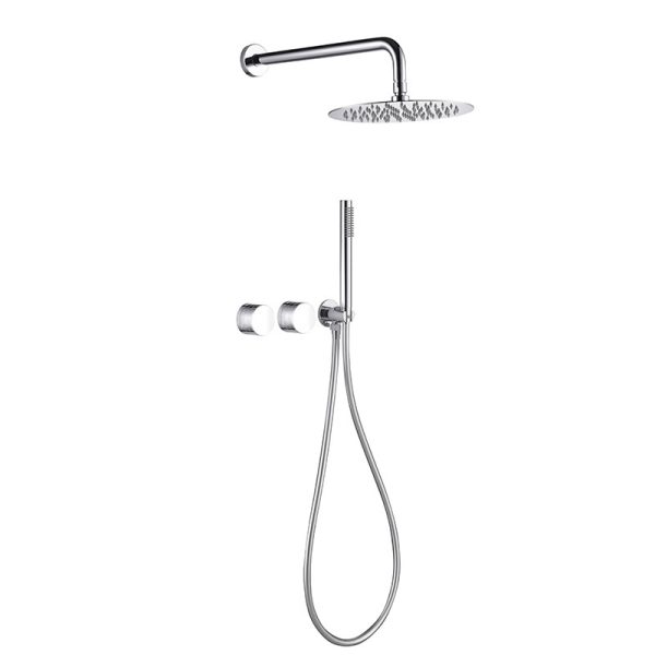 Bathroom Chrome Thermostatic Shower System Complete Modern Shower Sets