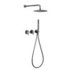 Bathroom Gun Grey Thermostatic Shower System Complete