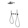 Bathroom Shower Mixer Set Black Shower Faucet