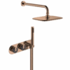 Bathroom Shower Mixer Set Rose gold Marble