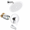 Bathroom Shower Set System Chrome Rainfal Shower