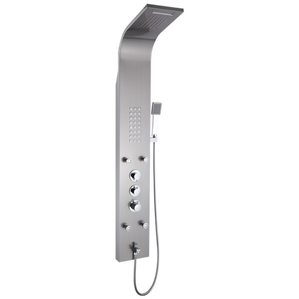 Bathroom Stainless Steel Shower Panel Brushed Shower Panel System 5 Function Shower Panel Massage System