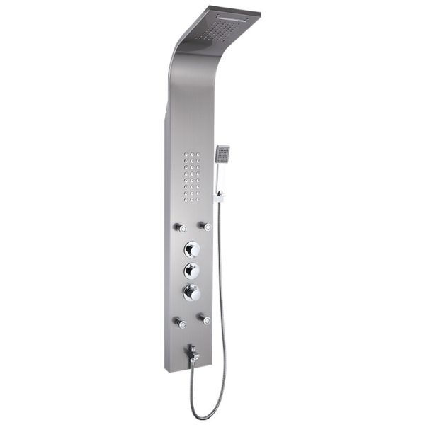 Bathroom Stainless Steel Shower Panel Brushed Shower Panel System 5 Function Shower Panel Massage System