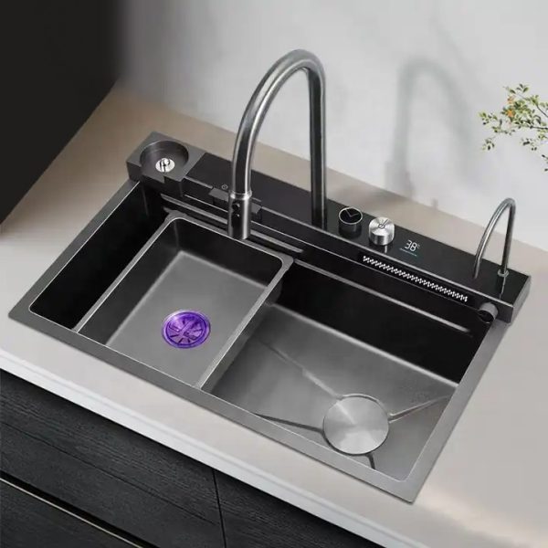 Best Price Multifunctional Stainless Steel Kitchen Sink Anti-Rust Waterfall Design