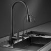 Black 304 Stainless Steel Single Bowl Kitchen Sink Undermount Multi-Function Square Cup Washer Faucet Nano Surface Treatment Black 304 Stainless Steel Single Bowl Kitchen Black 304 Stainless Steel Single Bowl Kitchen