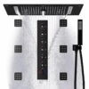 Black 8 Inch Rain Shower Faucet Set