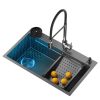 Black Modern Stainless Steel Honeycomb square Kitchen.png 800x800